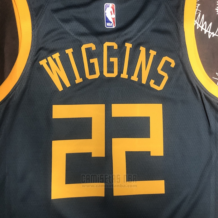 Camiseta Golden State Warriors Andrew Wiggins #22 Ciudad 2018-19 Azul